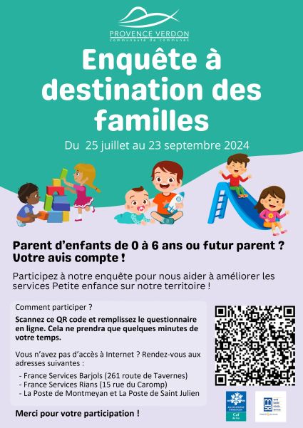 Enquête en ligne étude Petite enfance