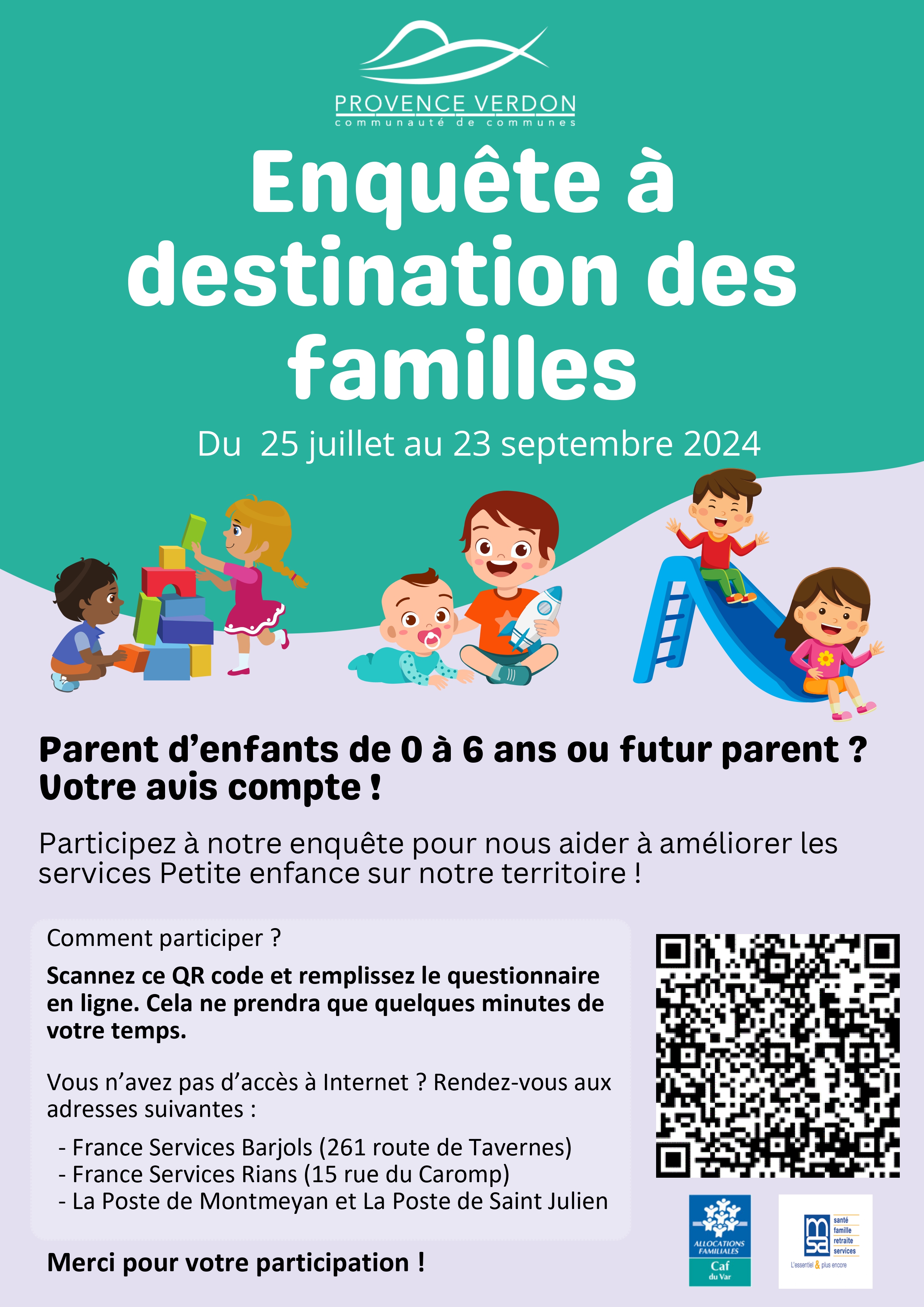 Enquête à destination des familles