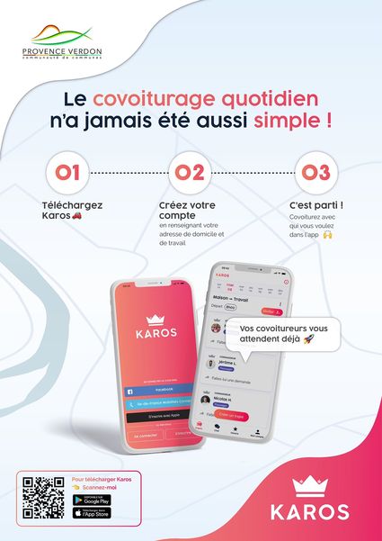 Covoiturage avec l'application Karos