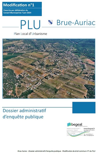 dossier de modification ainsi que le dossier administratif d'enquête publique