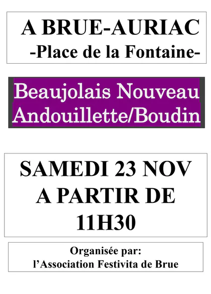 Beaujolais Nouveau et grillade le 23 novembre