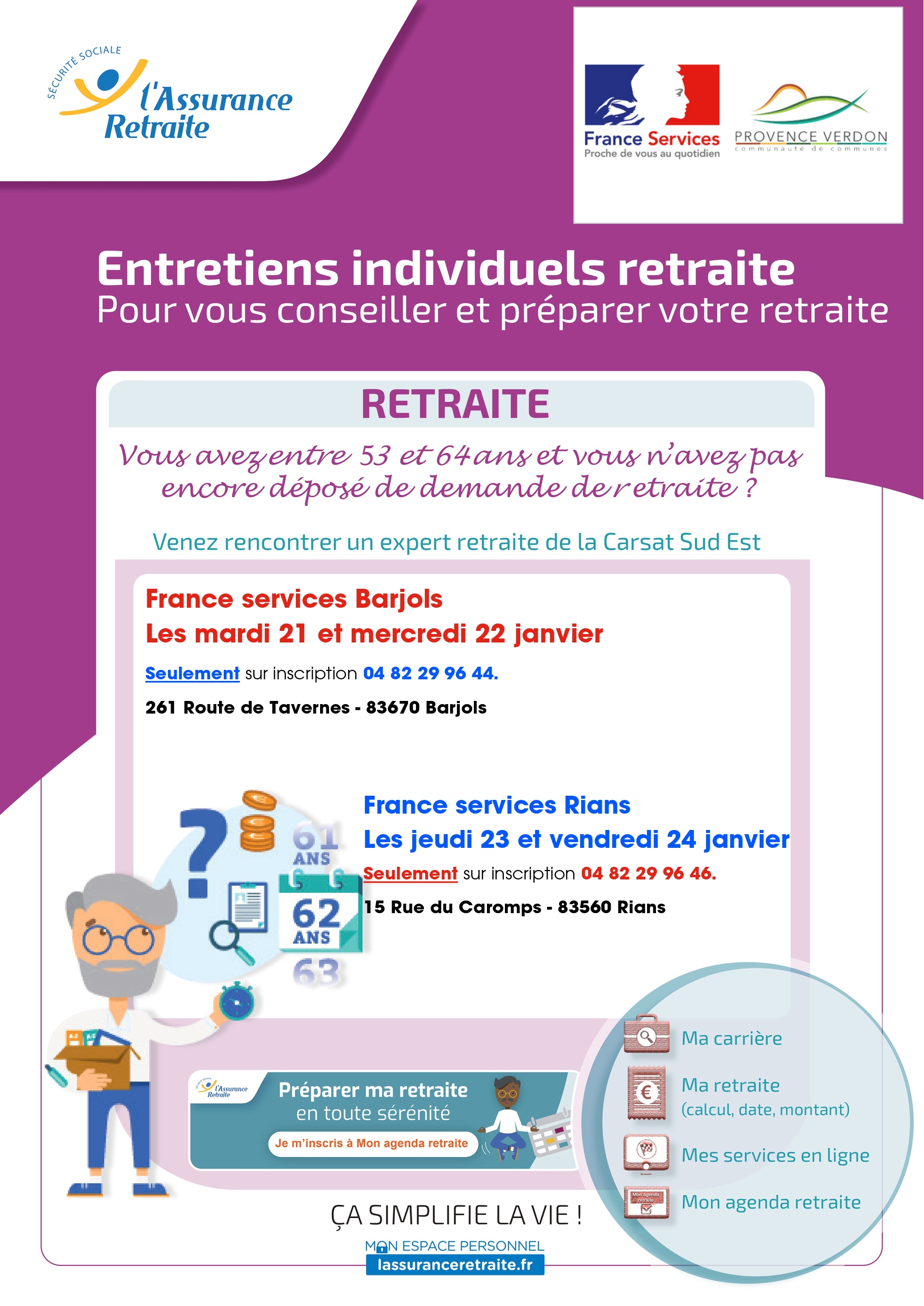 permanence CARSAT - Barjols & Rians