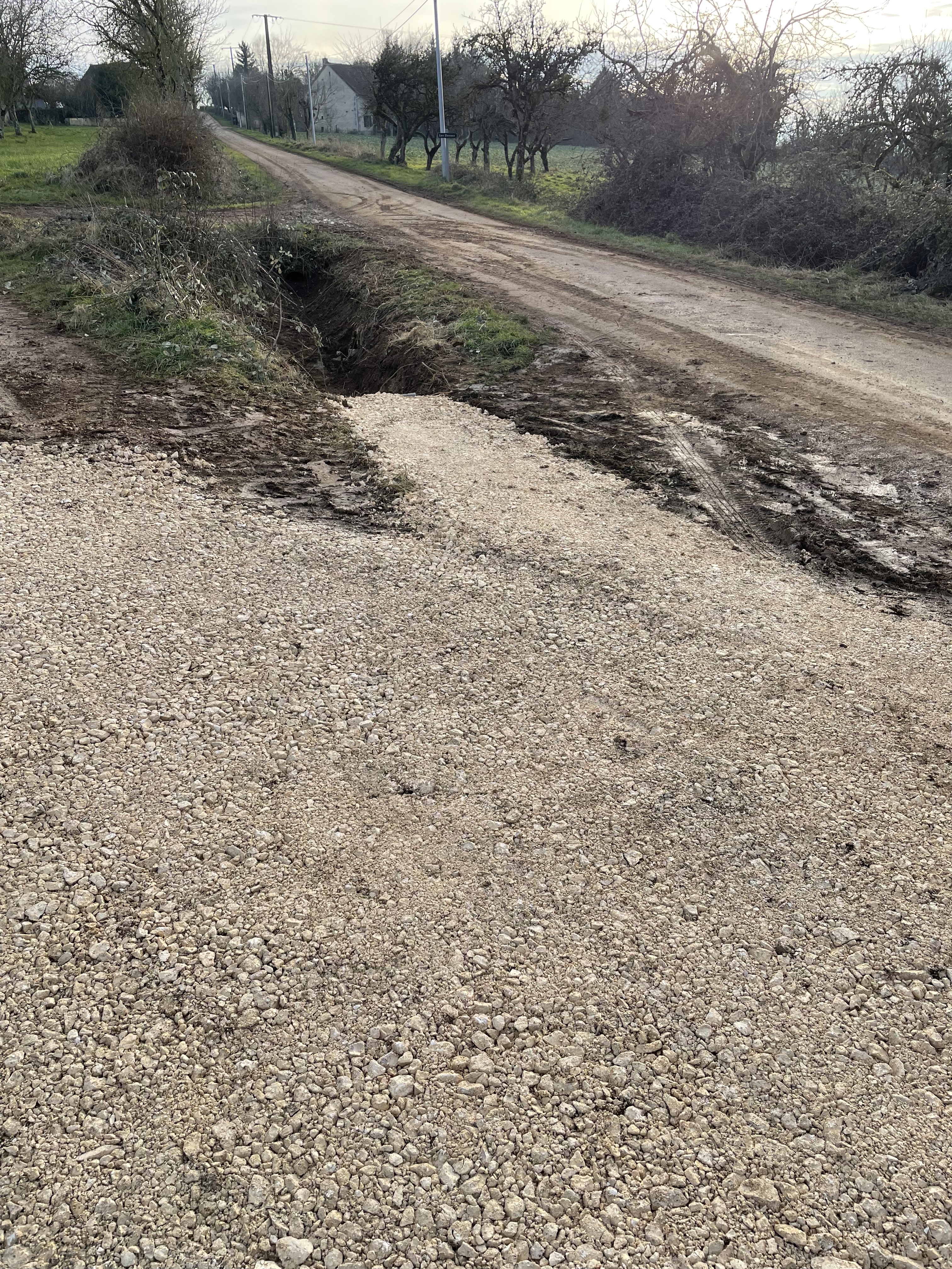Travaux de voirie aux Devaux.