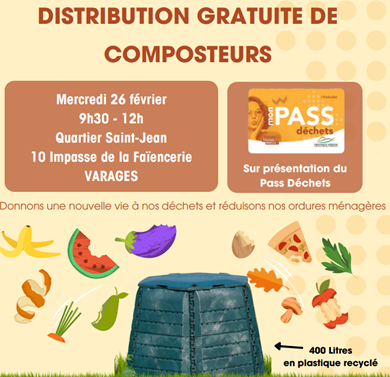 Distribution de composteurs individuels