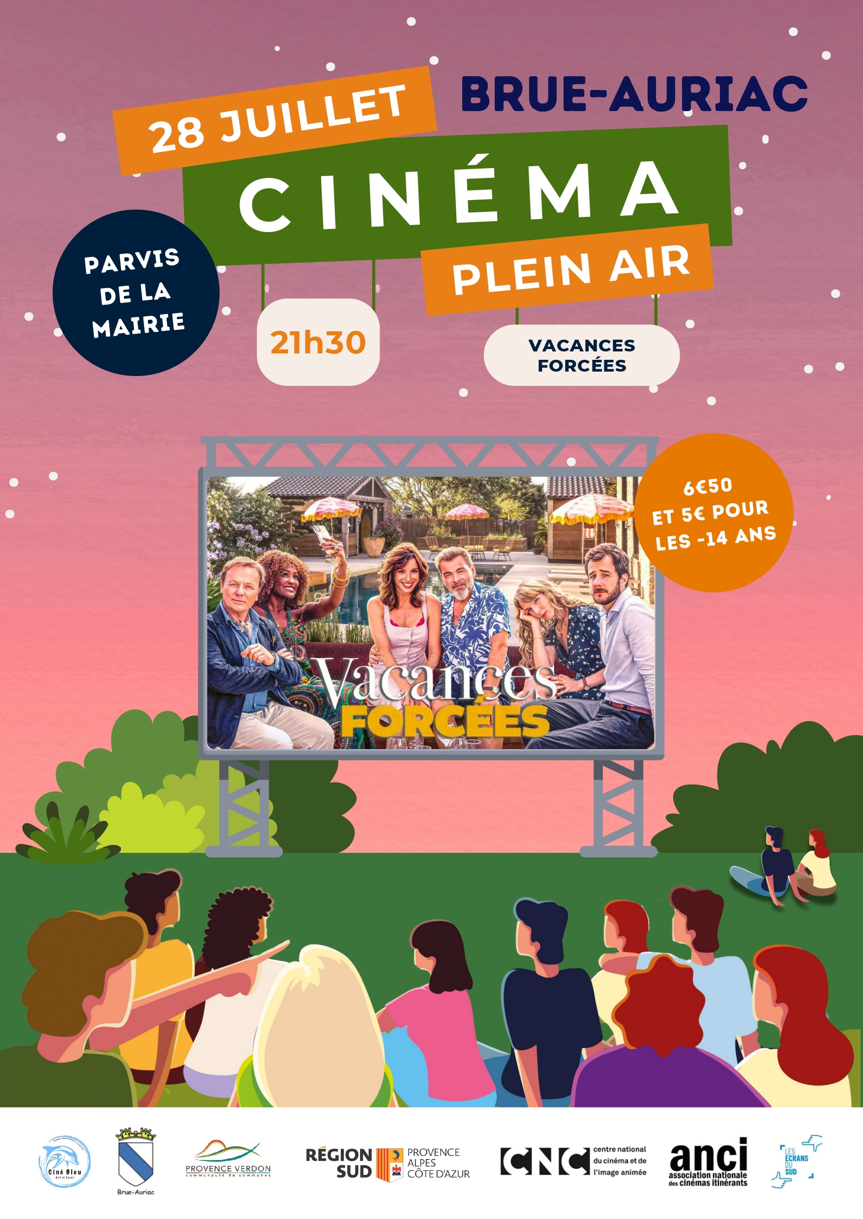 Cinéma en plein air le 28 juillet