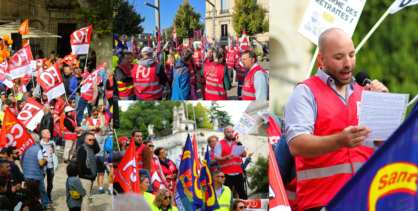 Manifestation du 2 octobre 2025 - Prise de parole FO