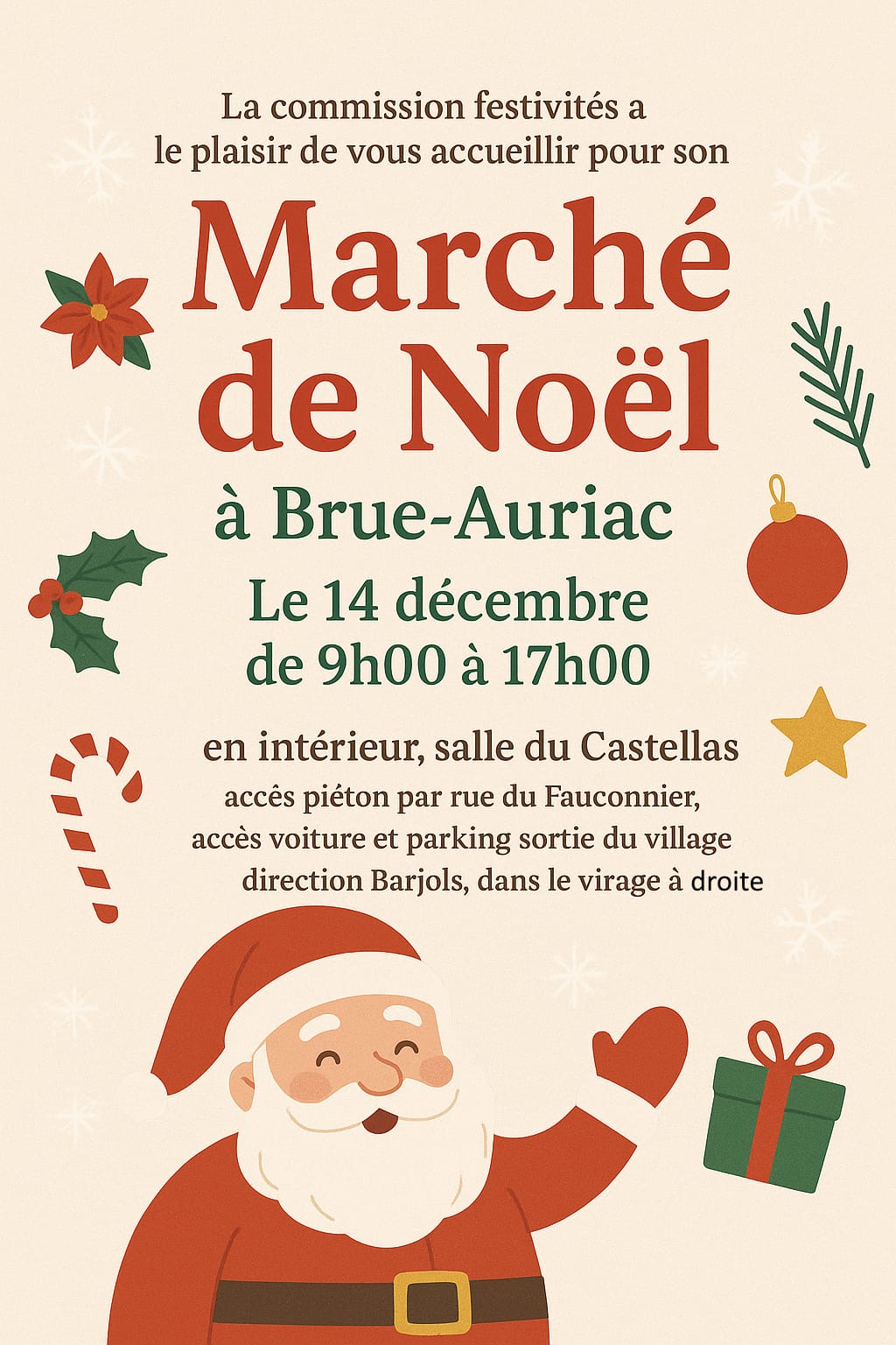 Marché de Noël à Brue-Auriac le 14 décembre
