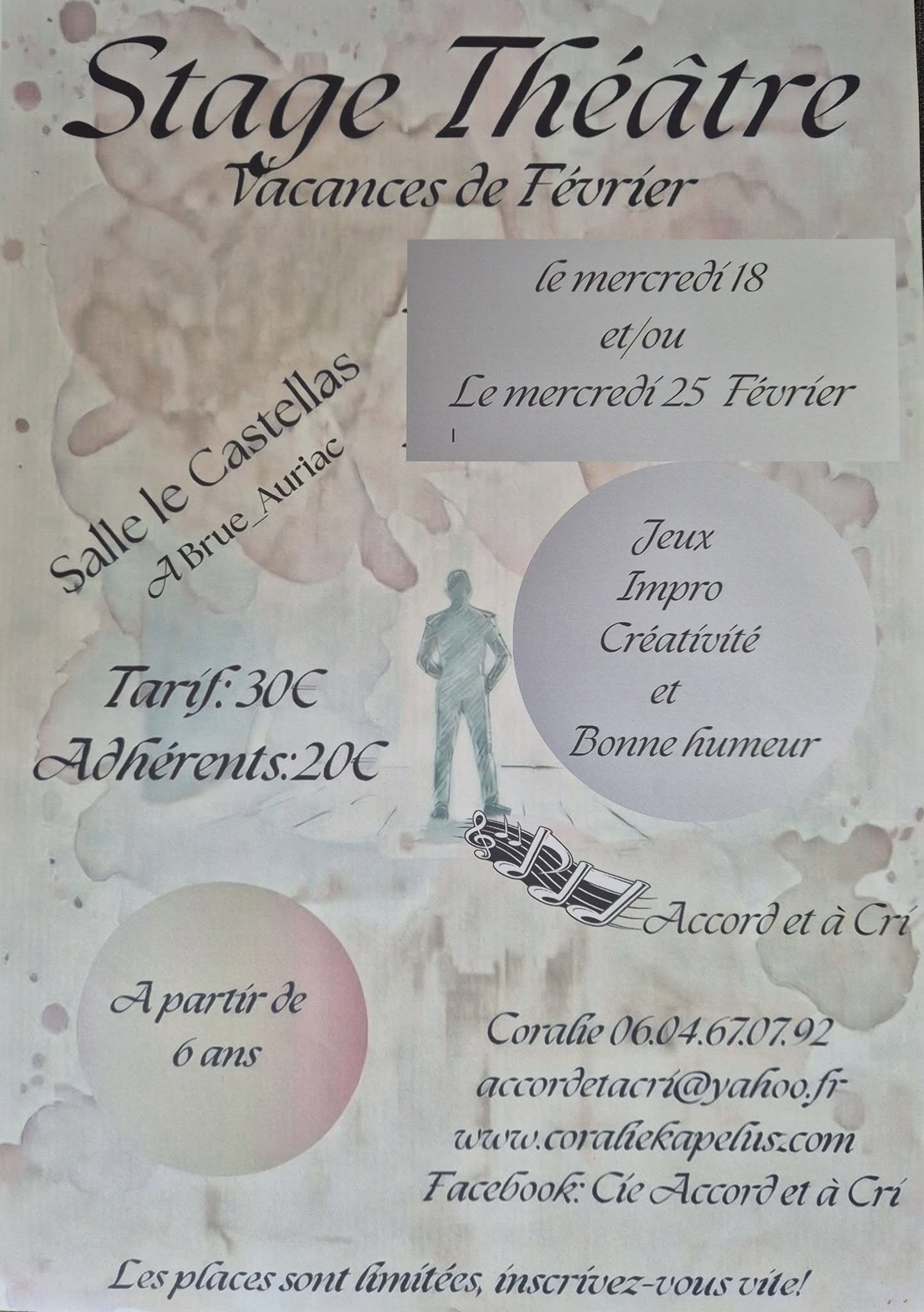 Stage de théâtre - 18 et 25 Février