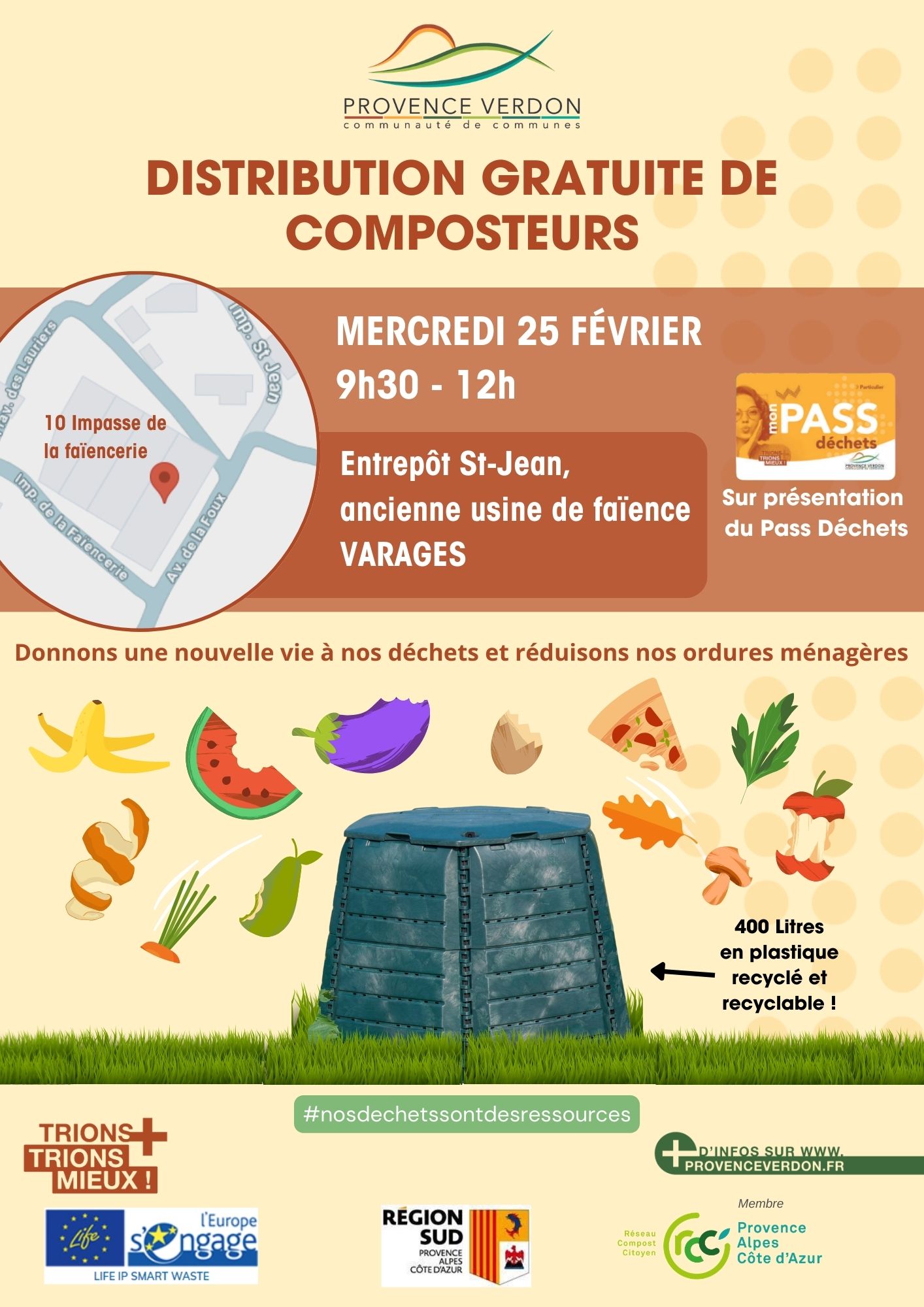 Distribution gratuite de composteurs