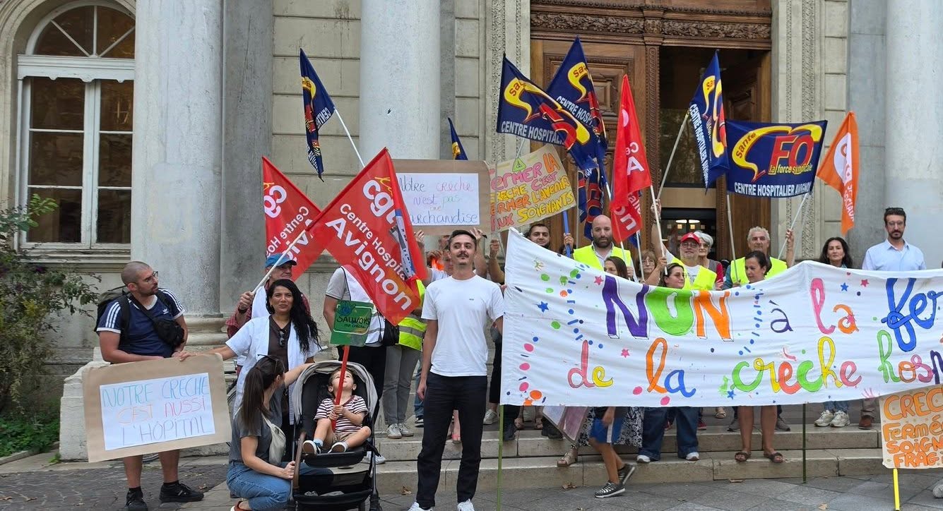 Mobilisation contre la fermeture de la crèche du centre hospitalier d'Avignon