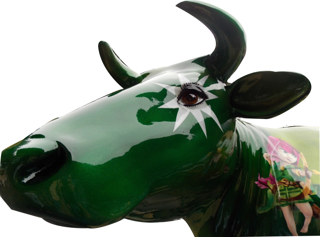 Décoration de vache en résine