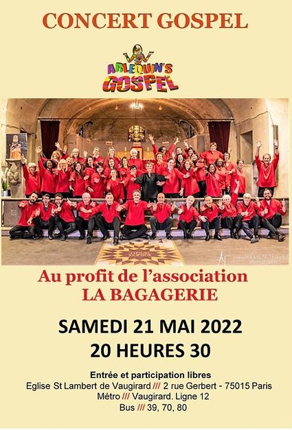 Concert Arlequin's Gospel le samedi 21 mai 2022
