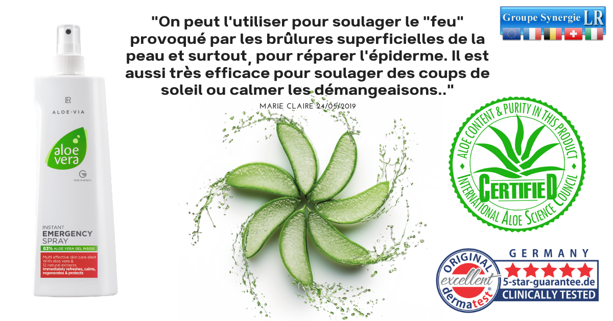 Aloe vera emergency spray