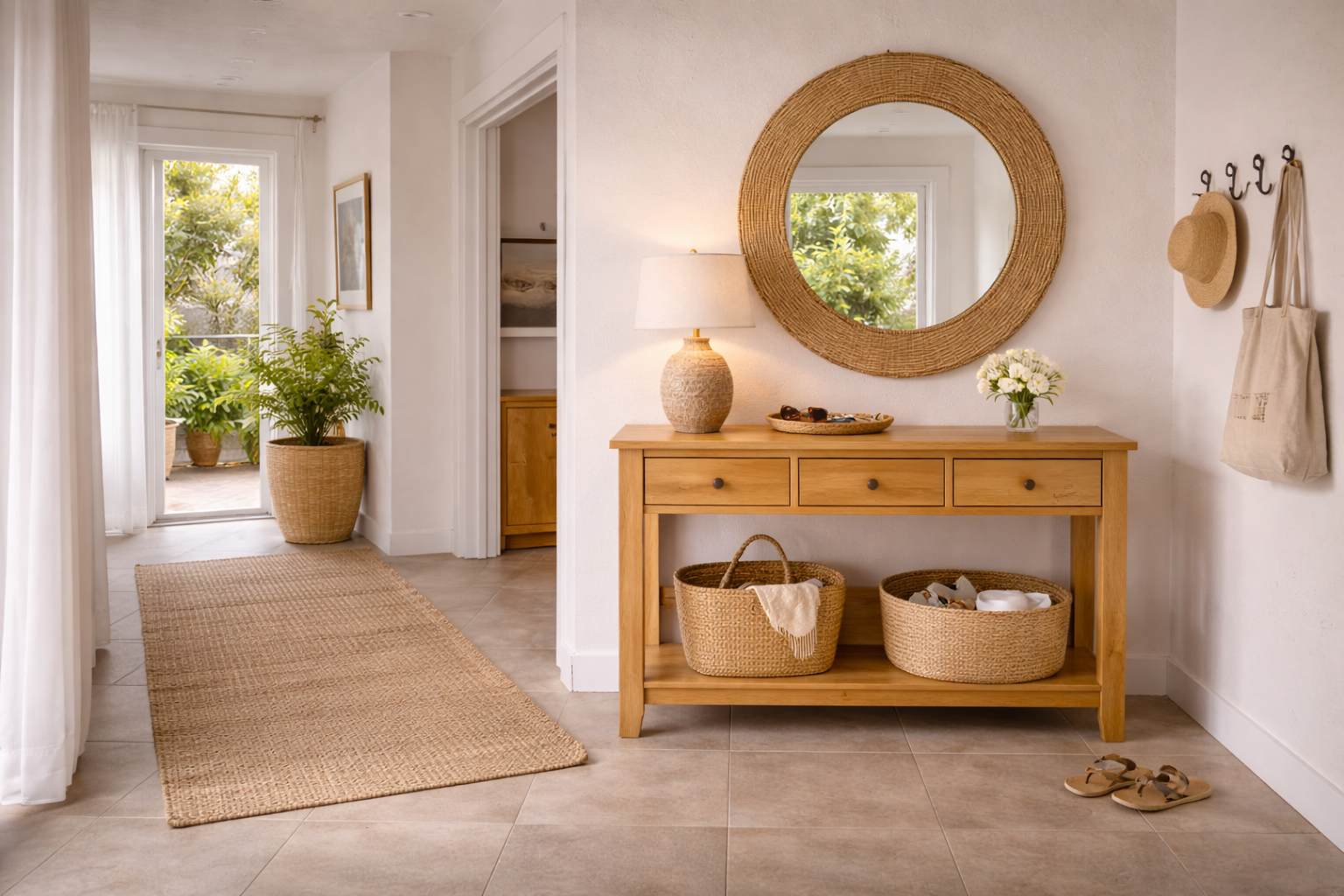 Entree maison bord de mer bois naturel altis habitat