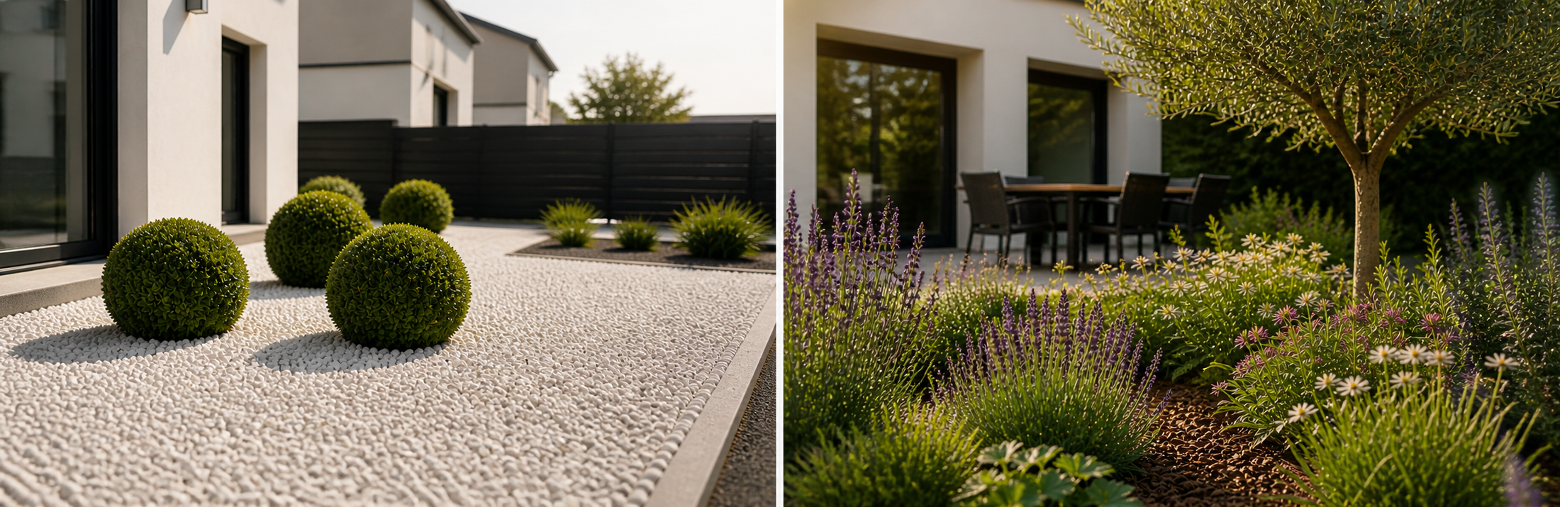 Terrasse et abords : gravier ou végétal ?
