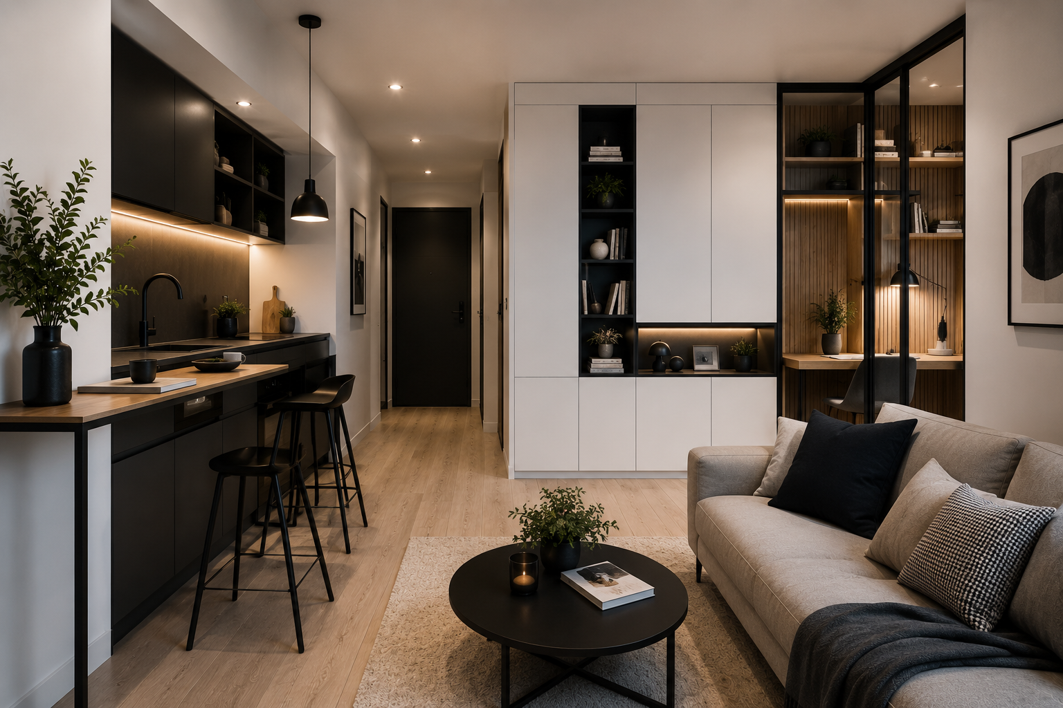 Studio moderne optimisation espace