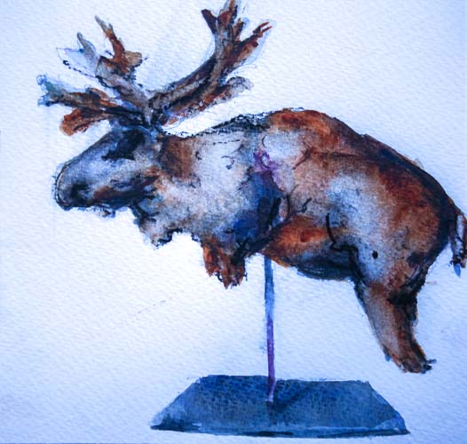Aquarelle d'après l'oeuvre de la céramiste Ule Ewelt.