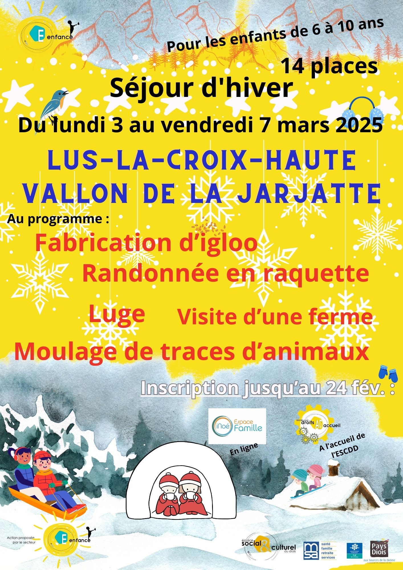  séjour hivers  6 / 10 ans
