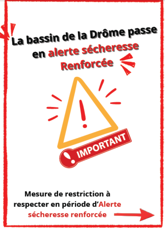 alerte sécheresse renforcée.