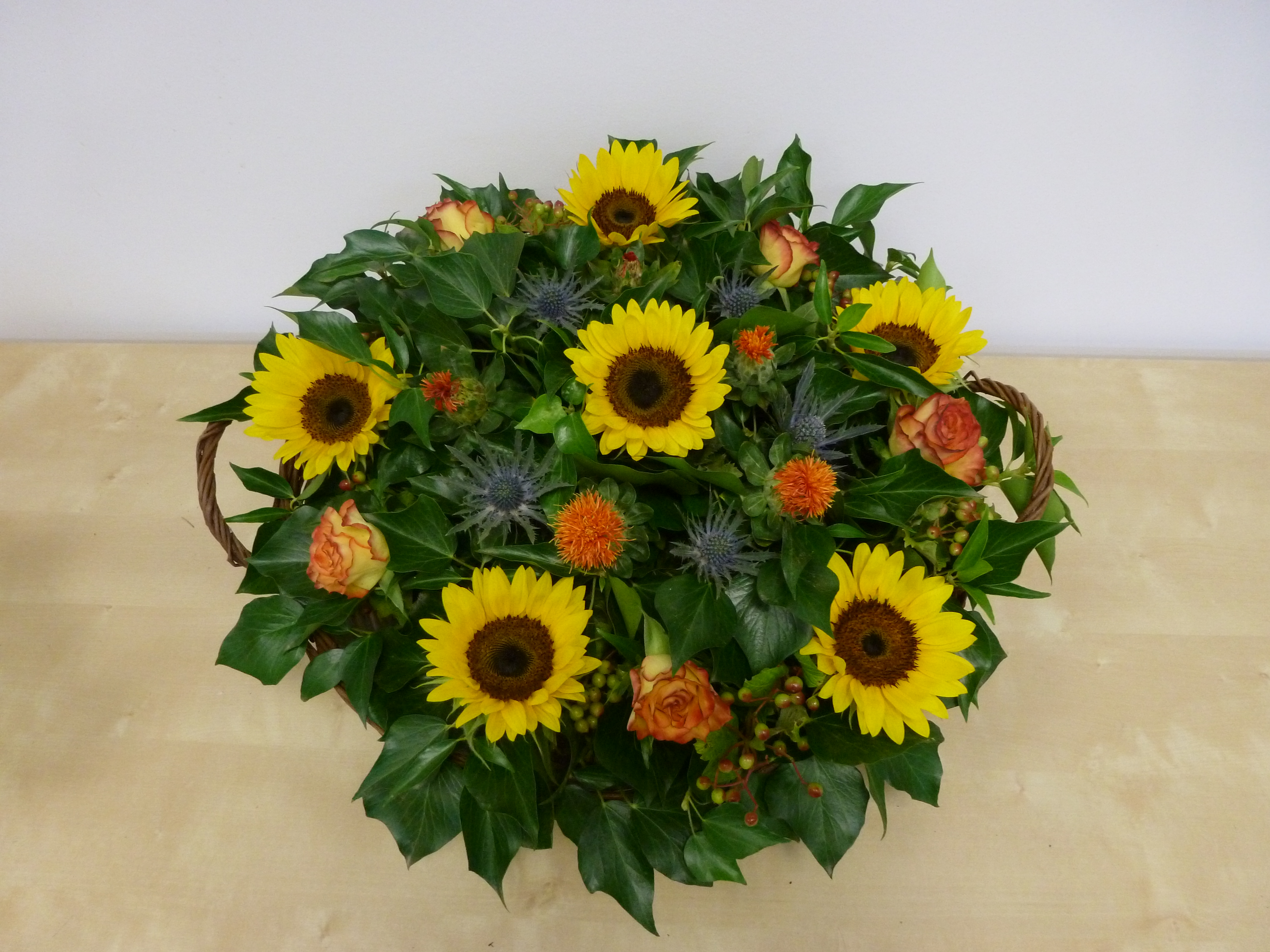 Panier champetre tournesols chardons juin 2012