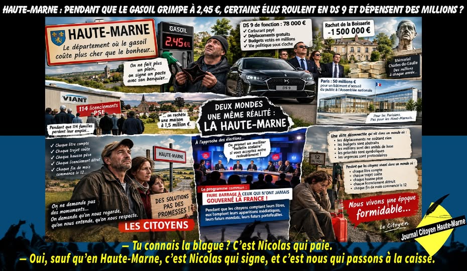 Haute‑Marne : quand le gasoil atteint 2,45 € le litre, les élus dépensent des millions 