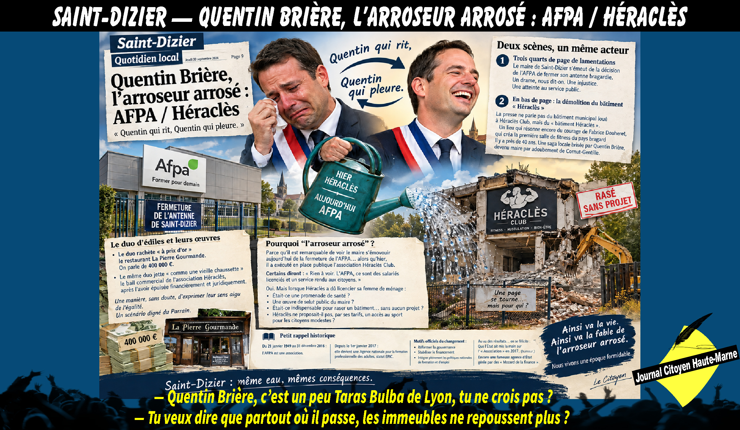 Saint‑Dizier — Quentin Brière, l’arroseur arrosé : AFPA / Héraclès