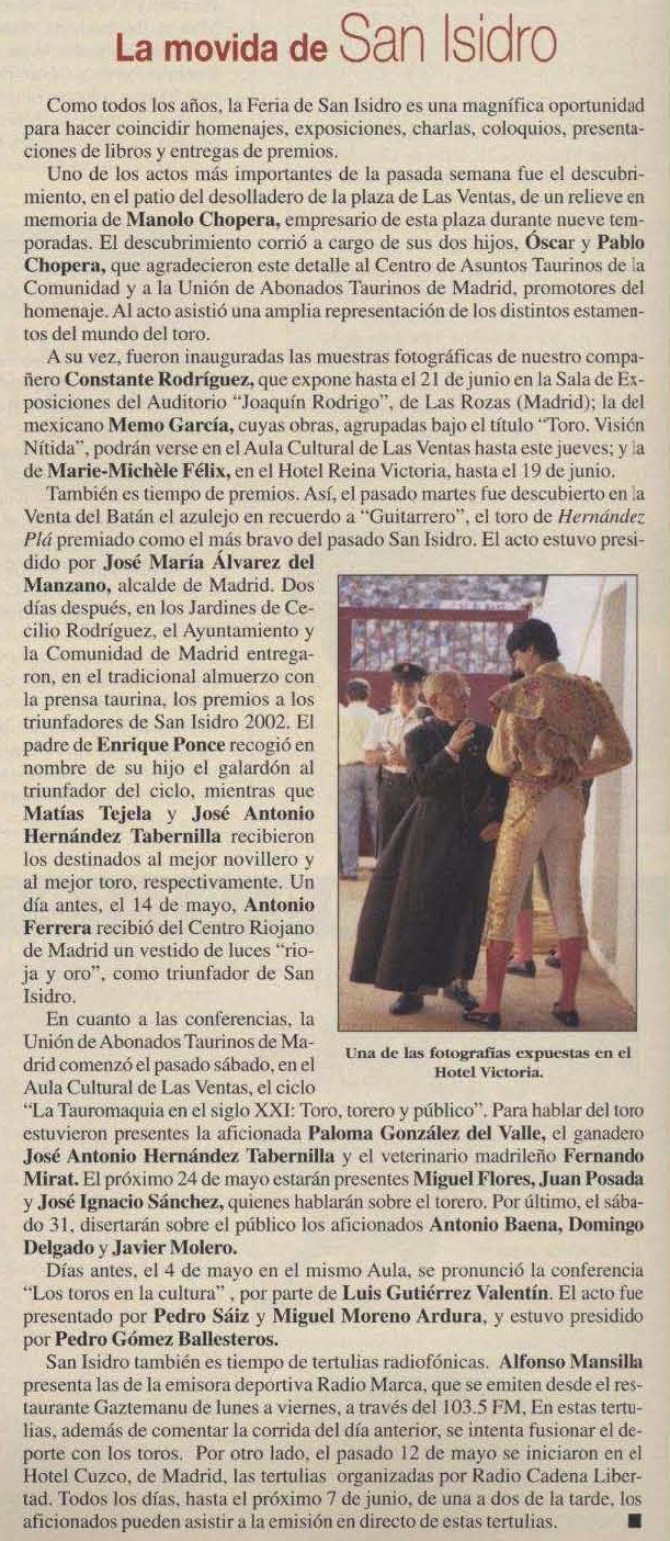 16 6toros6 la movida de san isidro mai 2003