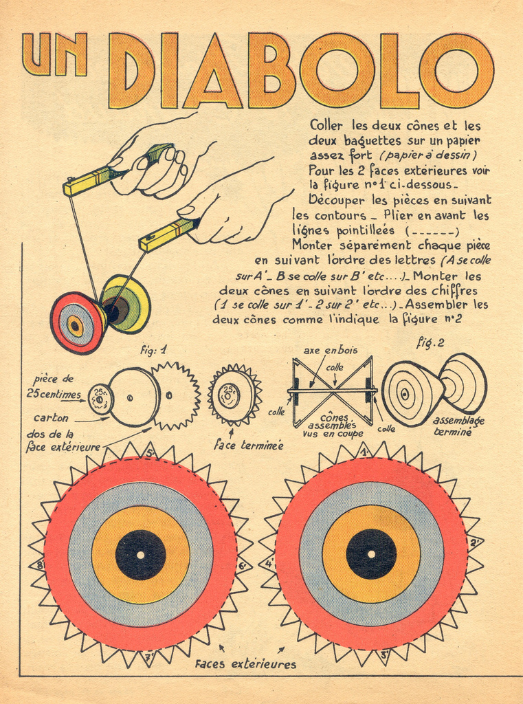 Découpage diabolo, 1947.