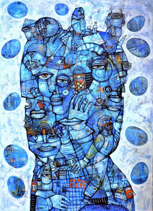 Portrait in blue by dan casado