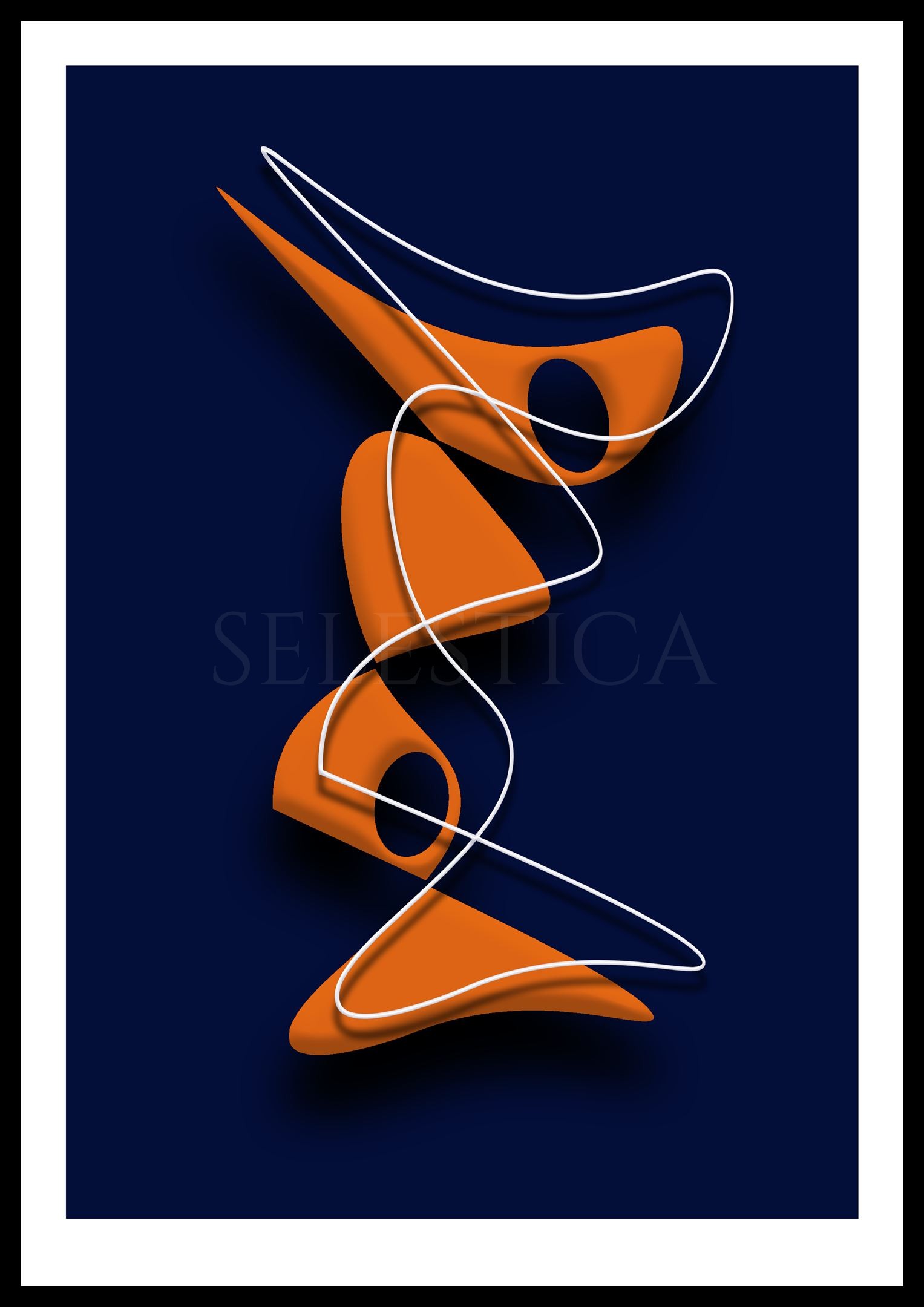 Artling Sora : composition numérique abstraite et aérienne de l'univers Selestica signée David Vereecken.
