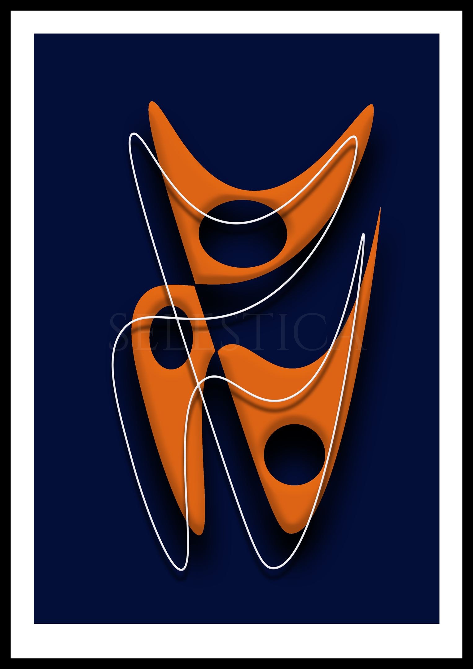 Artling Cybelia : création numérique unique et originale de la collection Selestica par David Vereecken.
