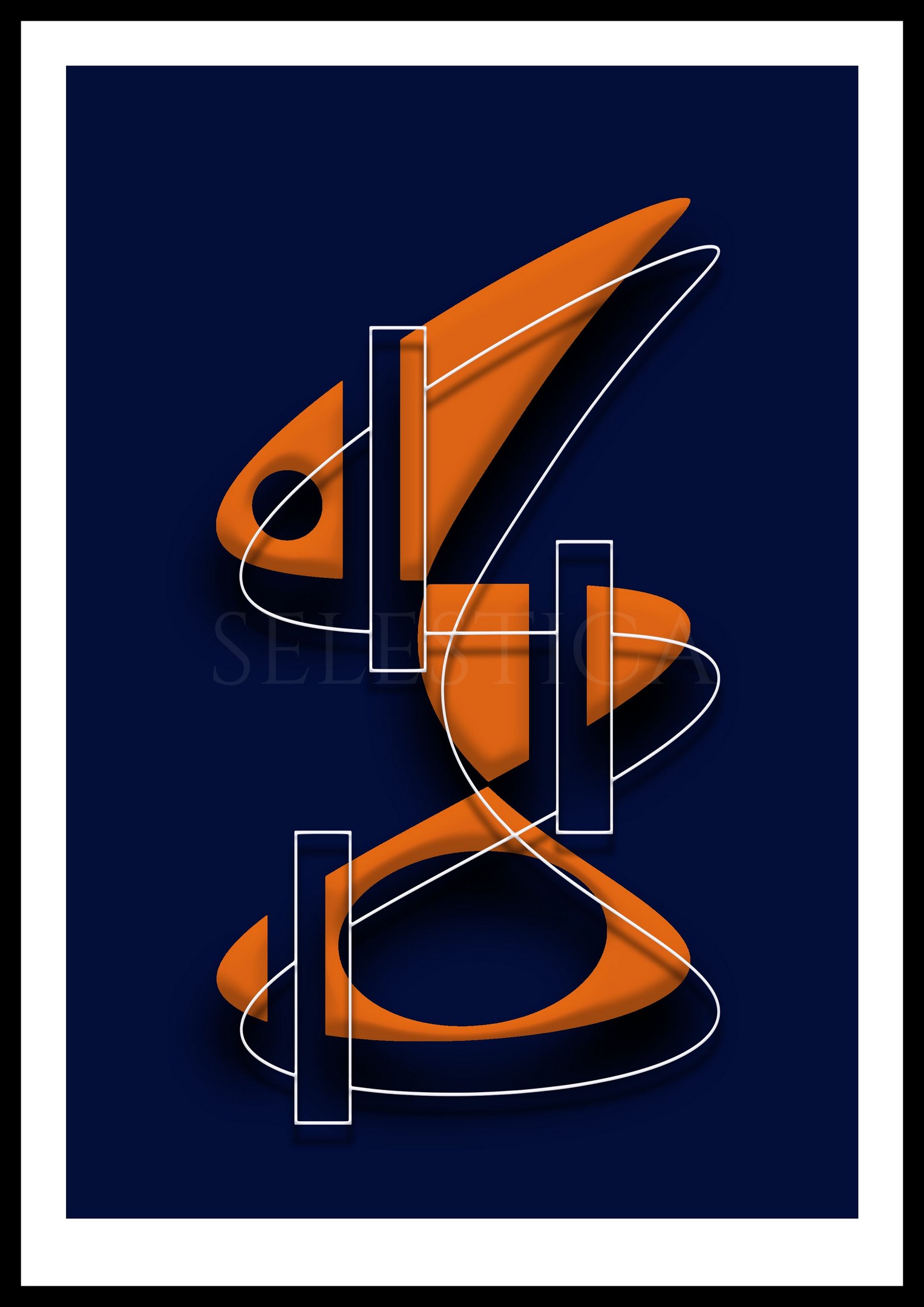 Artling Zenithis : œuvre numérique abstraite et graphique de la série Selestica, réalisée par David Vereecken.
