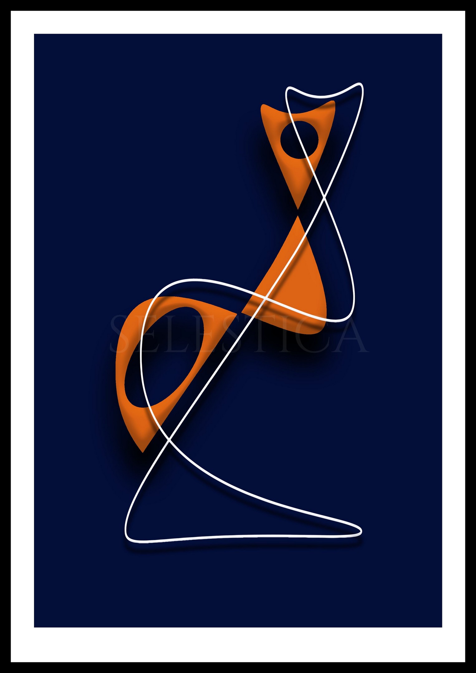 Artling Otylia : œuvre d'art numérique abstraite issue de l'univers Selestica. Création digitale de David Vereecken.
