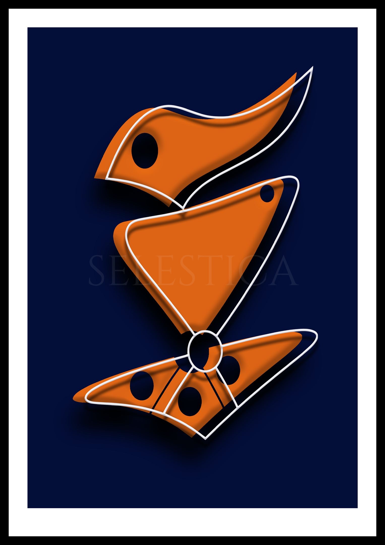 Artling Eléa : œuvre numérique élégante et contemporaine. Design exclusif de l'univers Selestica par David Vereecken.
