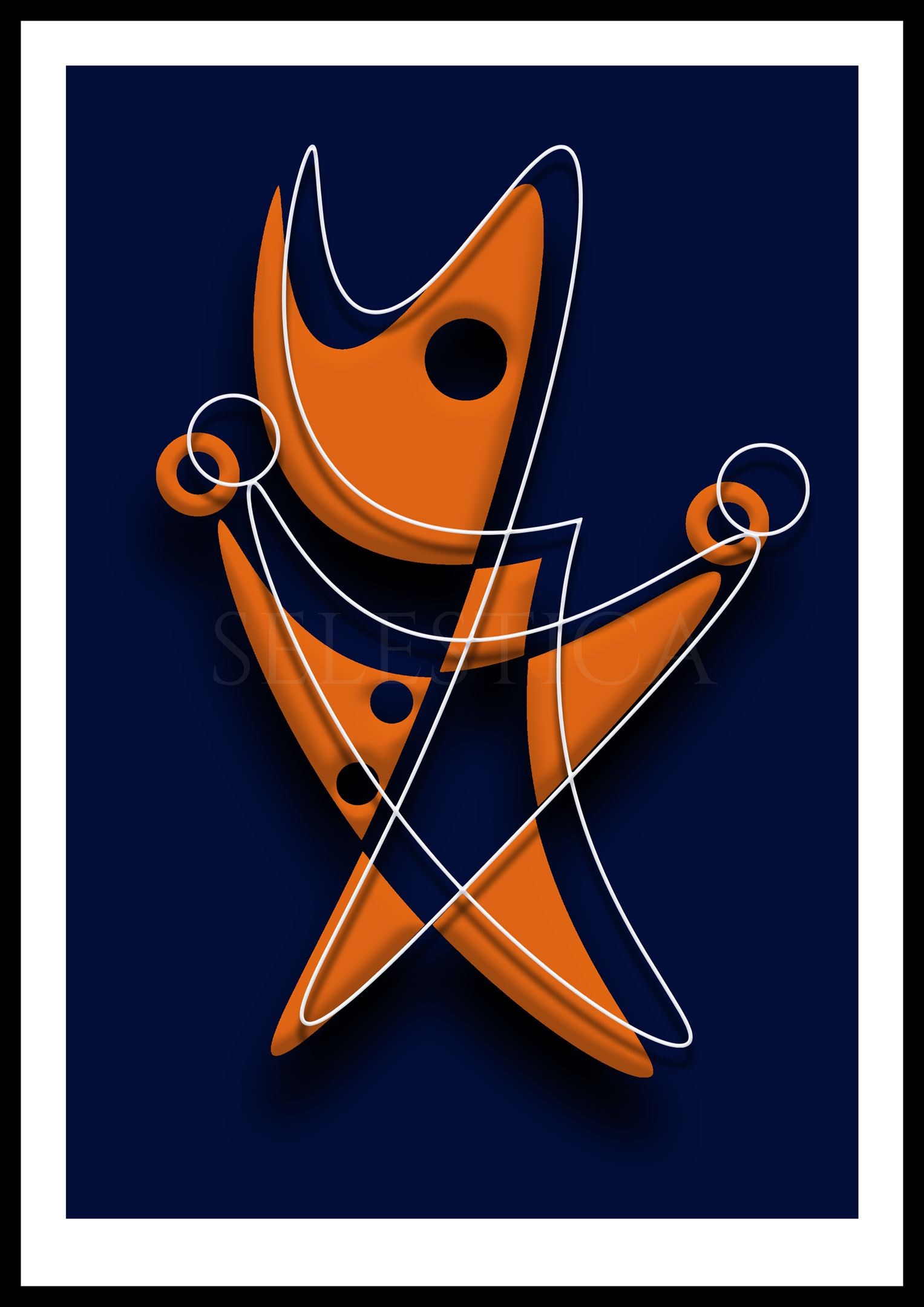 Artling Calyx : composition numérique organique et moderne. Création d'art digital Selestica signée David Vereecken.
