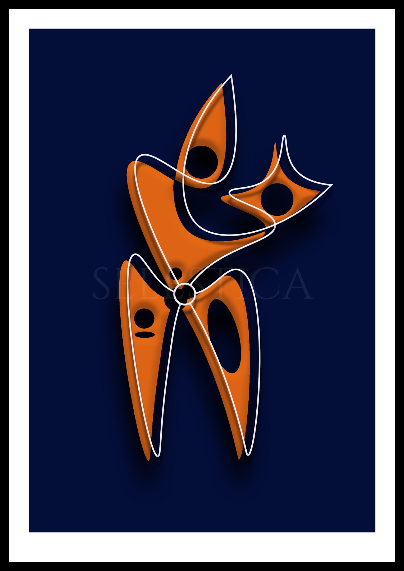 Artling Leia : œuvre d'art numérique contemporaine et élégante de la collection Selestica par David Vereecken.
