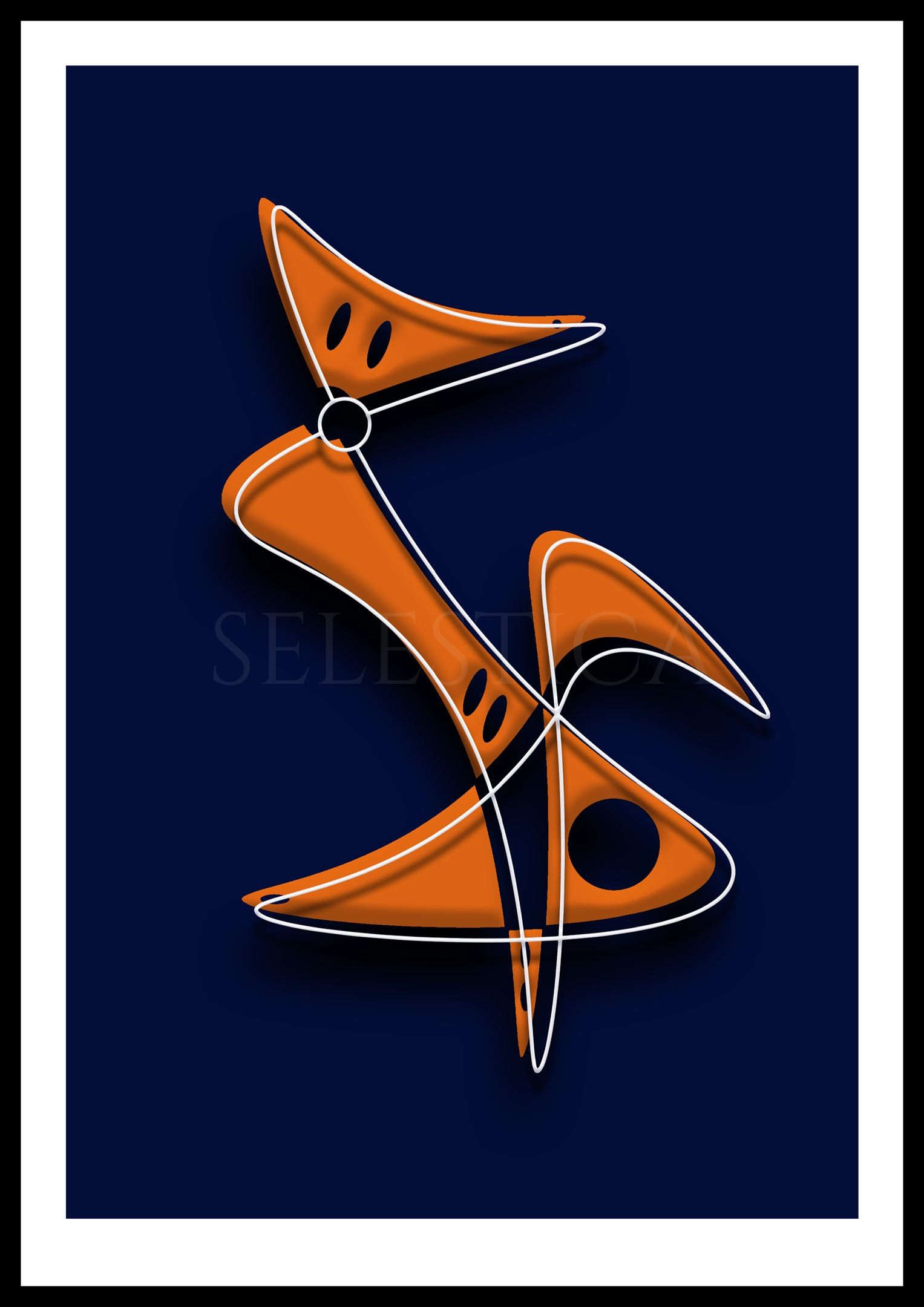 Artling Solea : création numérique solaire et vibrante. Collection d'art digital Selestica par David Vereecken.
