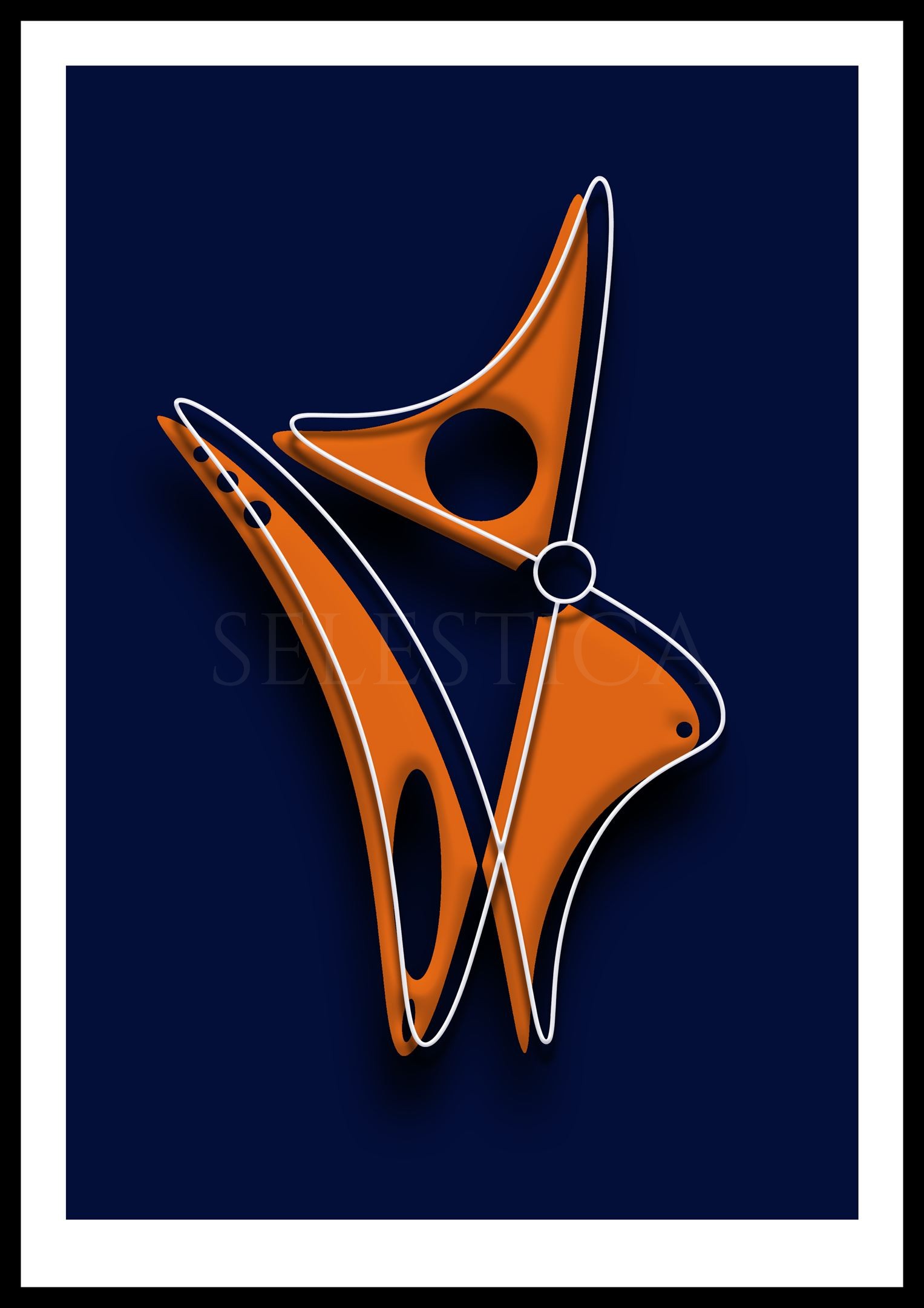 Artling Jada : œuvre d'art numérique aux lignes pures et élégantes. Collection Selestica par David Vereecken.
