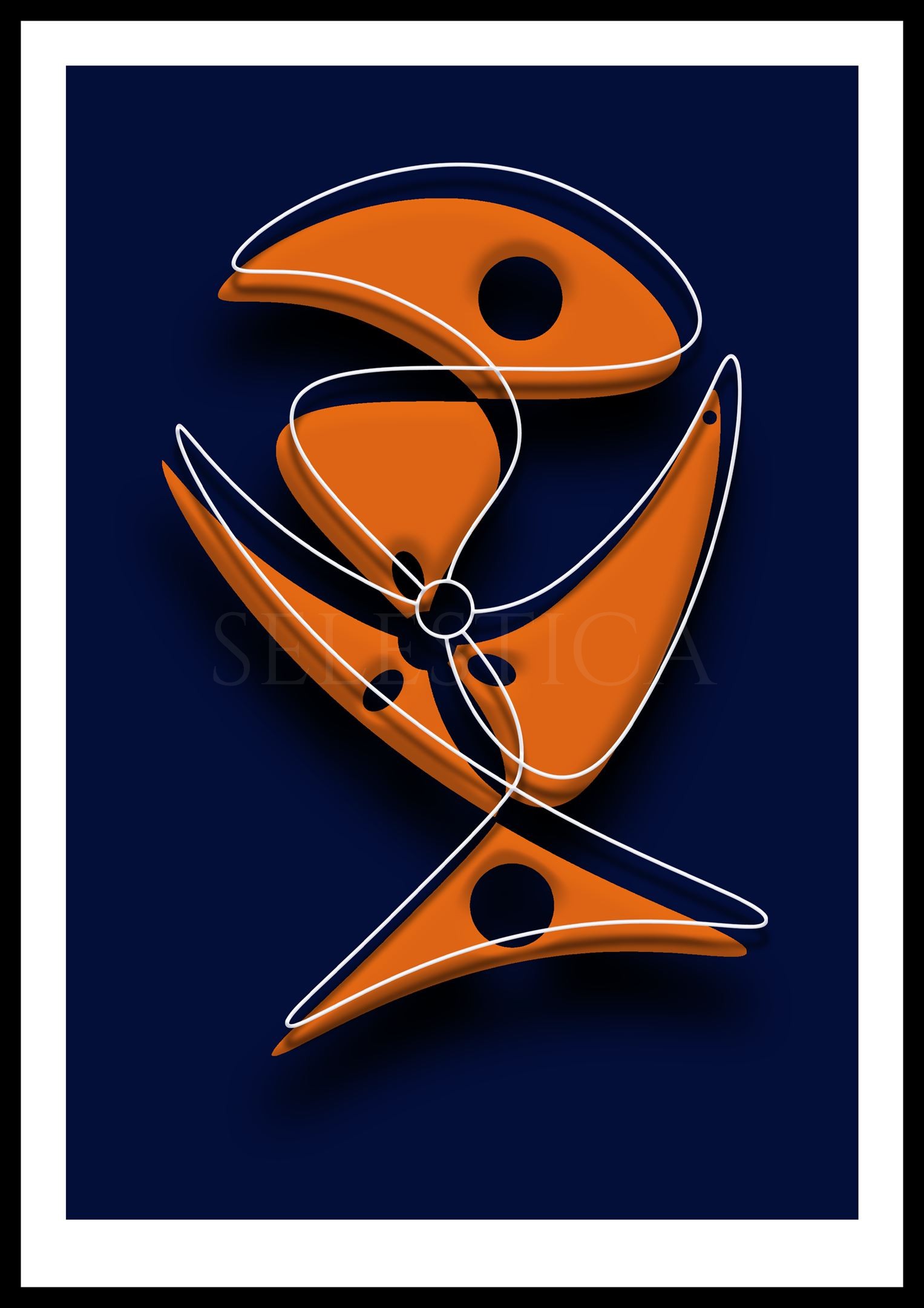 Artling Lêlio : composition numérique abstraite et graphique de la collection Selestica par David Vereecken.
