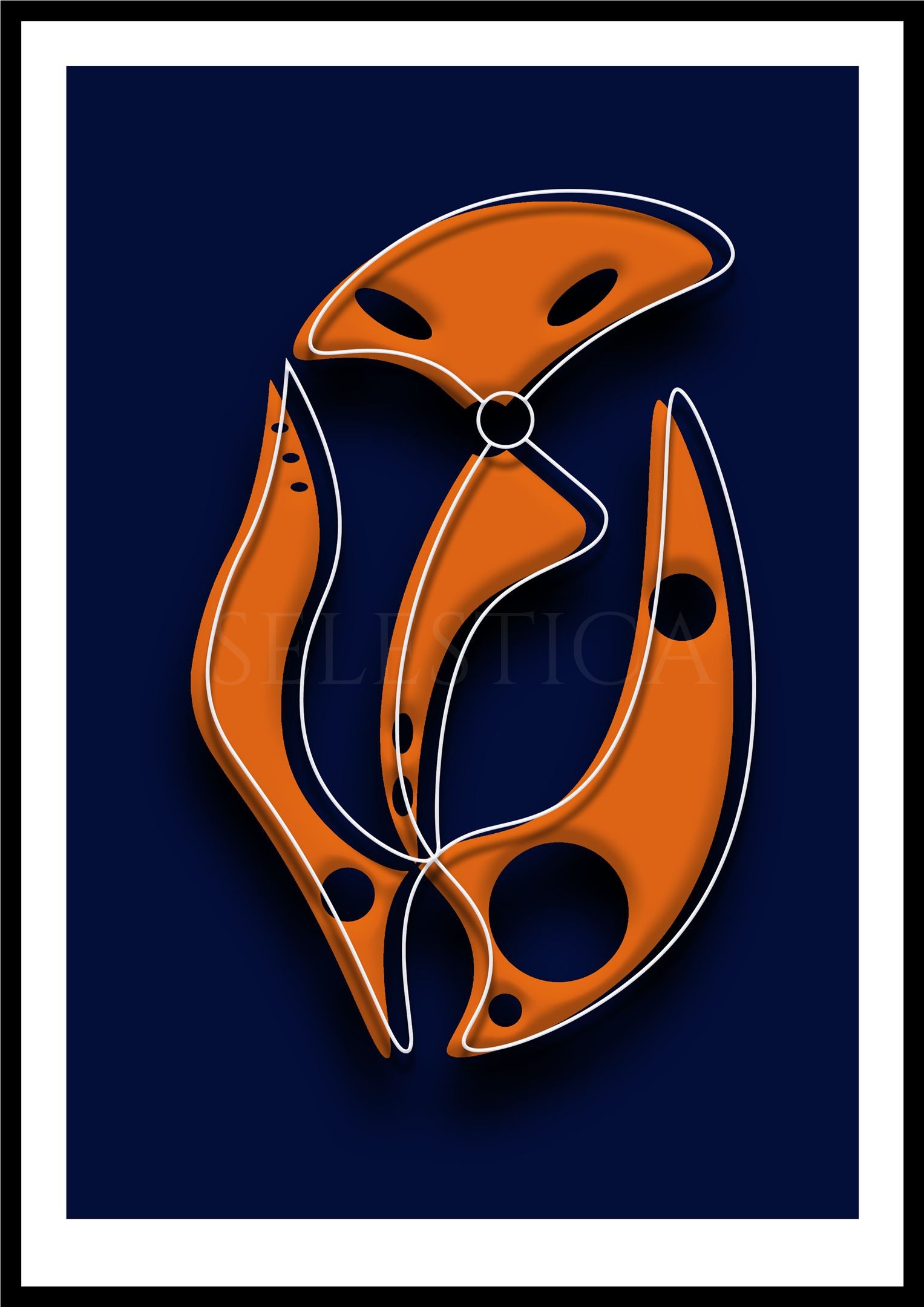 Artling Fara : personnage d'art numérique au design organique. Sculpture digitale Selestica signée David Vereecken.
