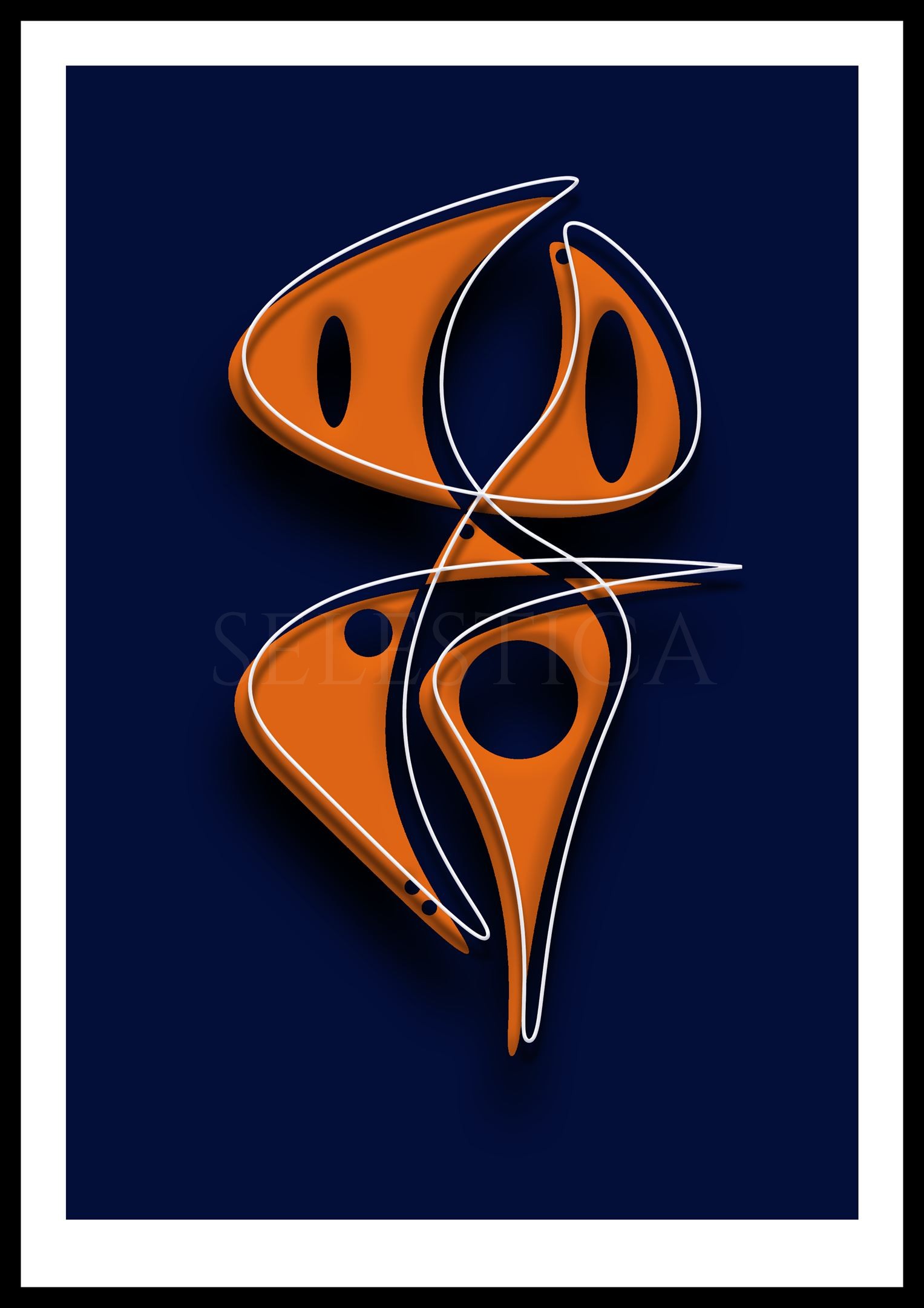 Artling Cléon : œuvre d'art numérique conceptuelle au design structuré. Collection Selestica par David Vereecken.
