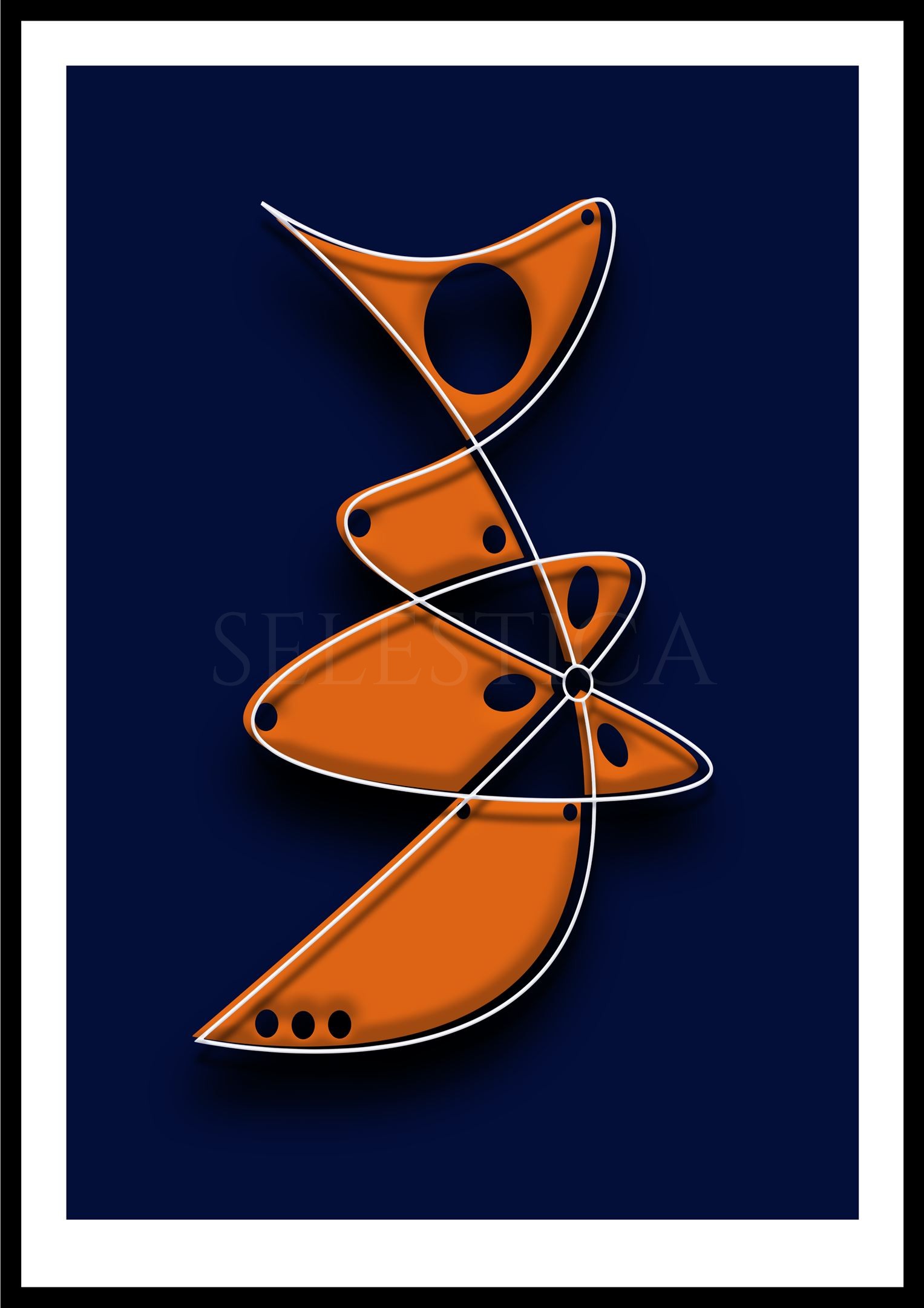 Artling Phibilea : œuvre numérique abstraite aux détails oniriques. Collection Selestica par David Vereecken.
