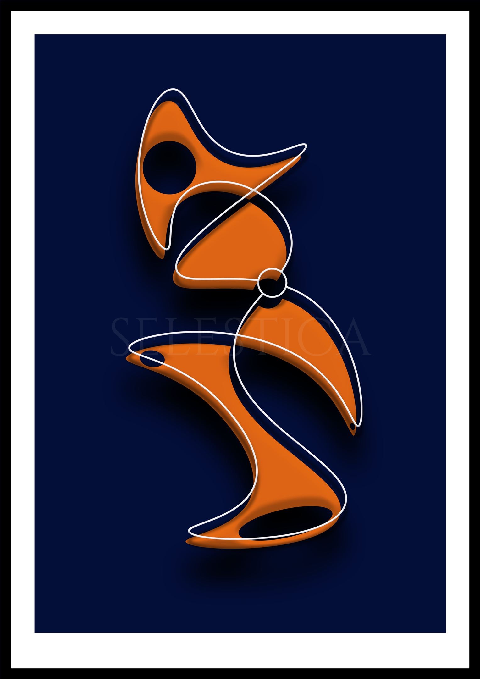 Artling Zorian : composition numérique abstraite et graphique. Œuvre d'art digital Selestica par David Vereecken.
