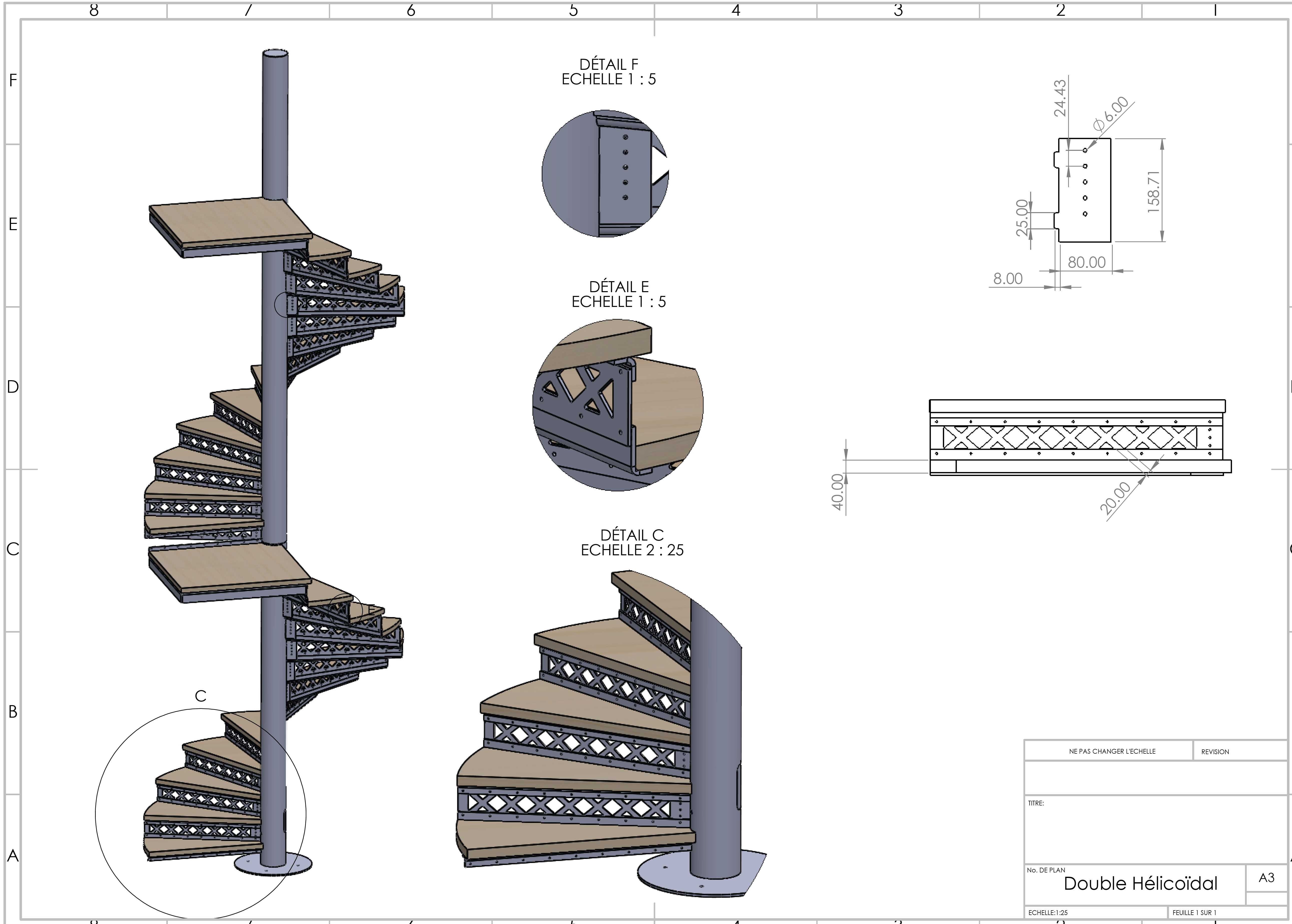 Escalier double colimacon