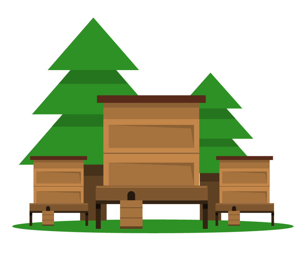 Vecteur-Ruche-Arbres