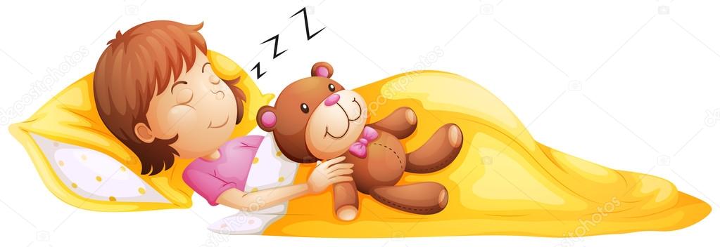 Depositphotos 45565935-stock-illustration-a-young-girl-sleeping-with