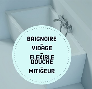baignoire vidage flexible douche mtigieur