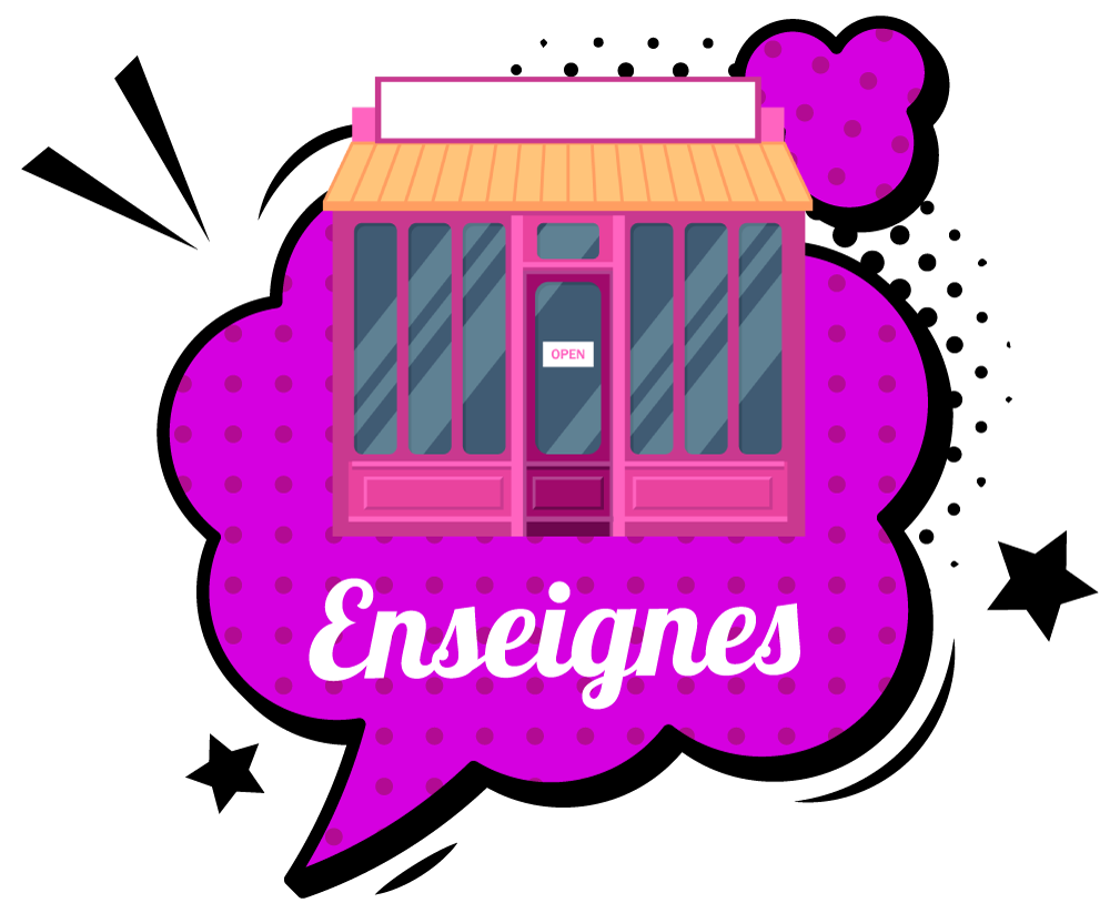 Retrouvez les enseignes MDC pour vos adhesifs personnalisés.