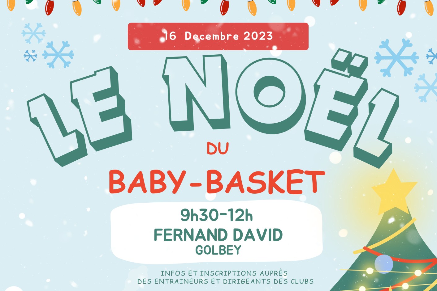 Affiche noel du baby basket 2023