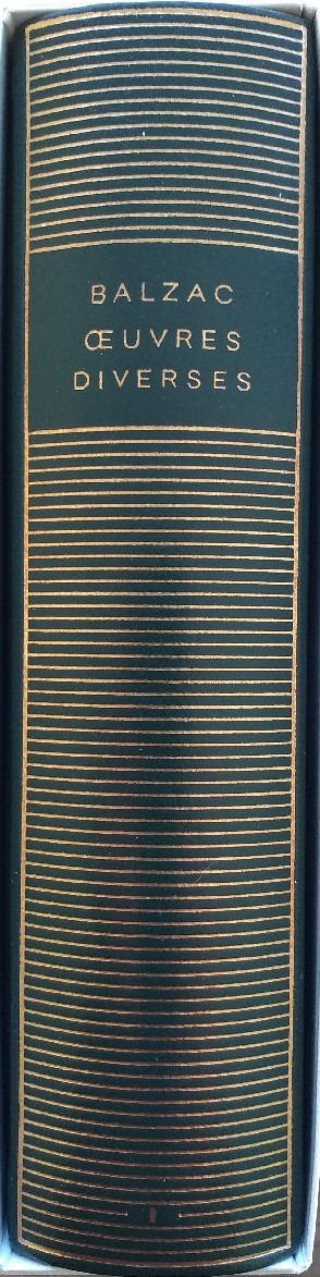 Volume 364 de Balzac dans la Bibliothèque de la Pléiade.